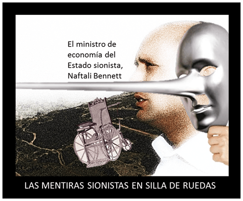 LAS MENTIRAS SIONISTAS EN SILLA DE RUEDAS LAS MENTIRAS SIONISTAS EN SILLA DE RUEDAS